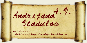 Andrijana Vladulov vizit kartica